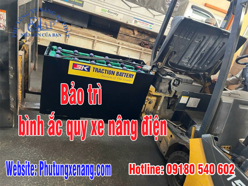 bảo trì bình ắc quy xe nâng điện