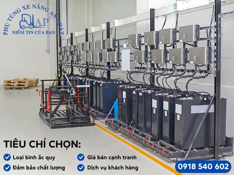 Bình ắc quy xe nâng điện TVH đại lý uy tín
