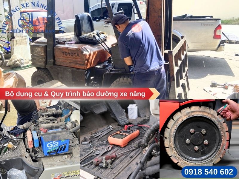 Những điều cần lưu ý về vệ sinh và bảo dưỡng xe nâng định kỳ 11 Chi tiết các thiết bị bảo dưỡng xe nâng chuyên nghiệp