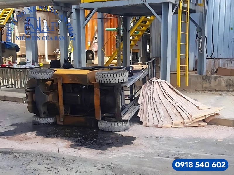 Hậu quả bộ vi sai xe nâng bị hỏng