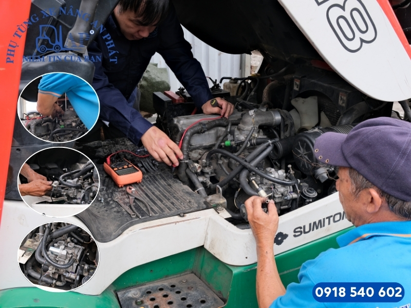 Khắc phục lỗi hệ thống nhiên liệu xe nâng