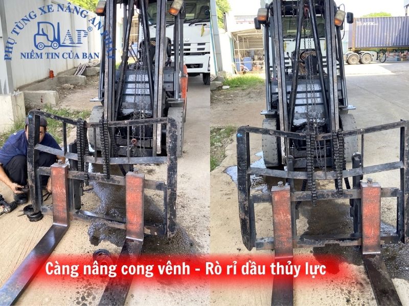 Lỗi càng nâng hạ trên xe nâng