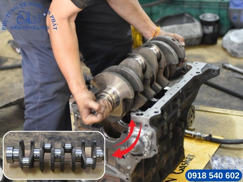 Lợi ích khi nâng cấp và thay thế phụ tùng xe nâng chính hãng 8 Phục hồi - Nâng cấp trục khuỷu trên xe nâng