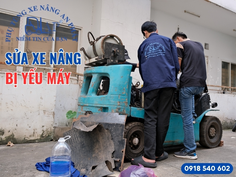 Sửa xe nâng bị yếu