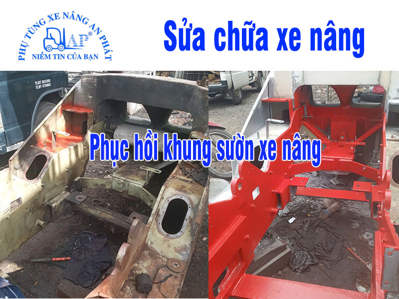 bảng giá sửa chữa xe nâng phục hồi khung sườn xe