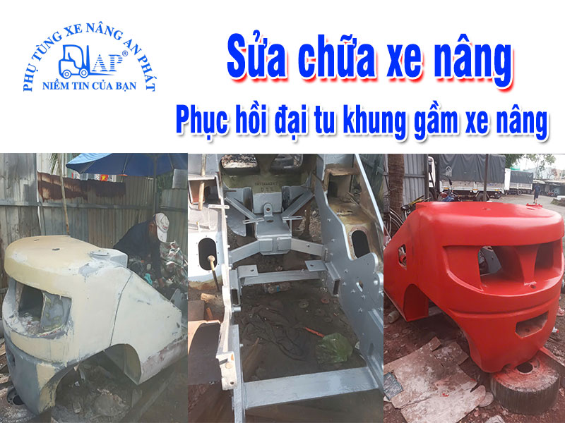 phục hồi đại tu khung gầm xe nâng