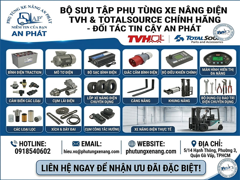Phụ tùng xe nâng điện TVH Totalsource đại lý ủy quyền tại Việt Nam