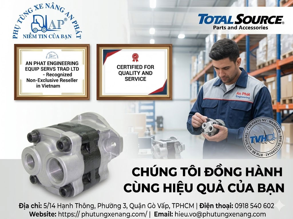 Bơm thủy lực xe nâng Toyota chính hãng TVH TotalSource