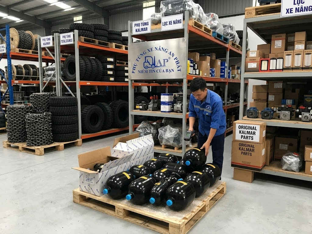 Bình Tích Áp Xe Nâng Kalmar Chính Hãng TotalSource | An Phát 9 Bình tích áp Kalmar chính hãng tại kho An Phát